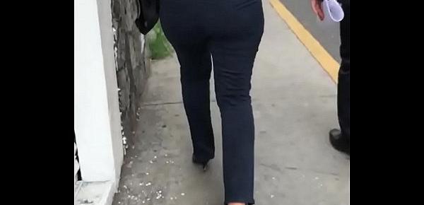  nalgona grabada en la calle